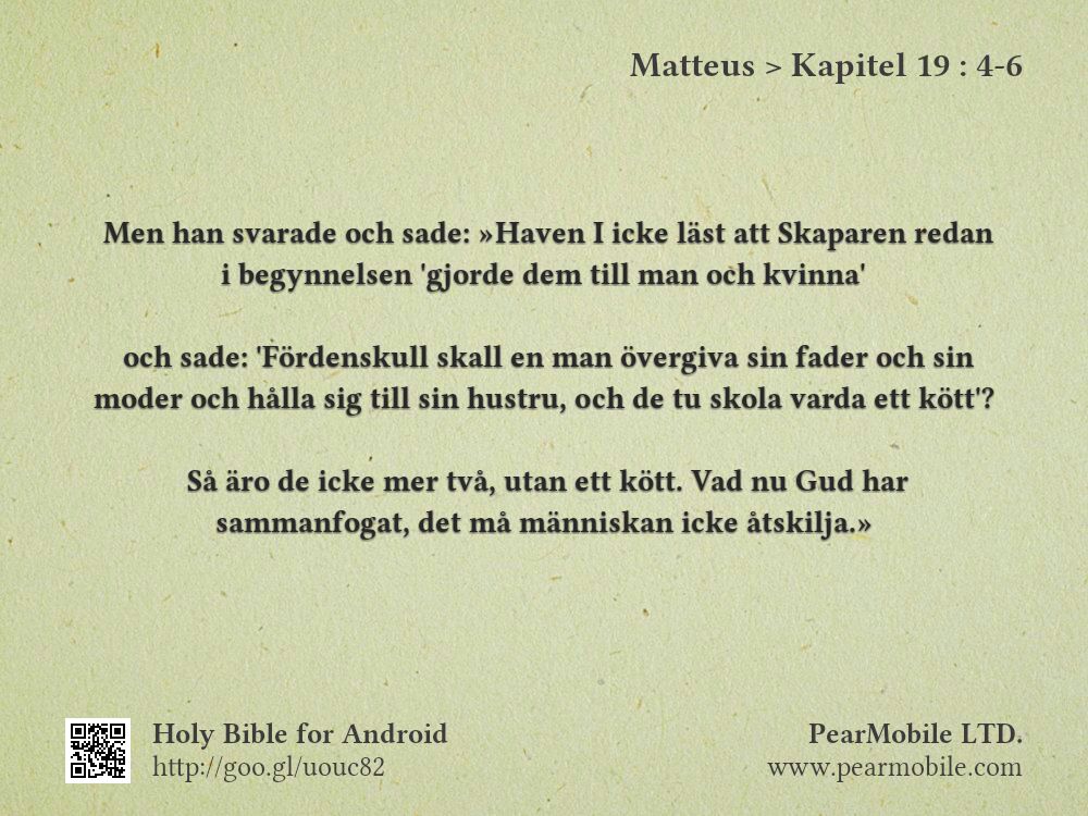 Matteus, Kapitel 19:4-6